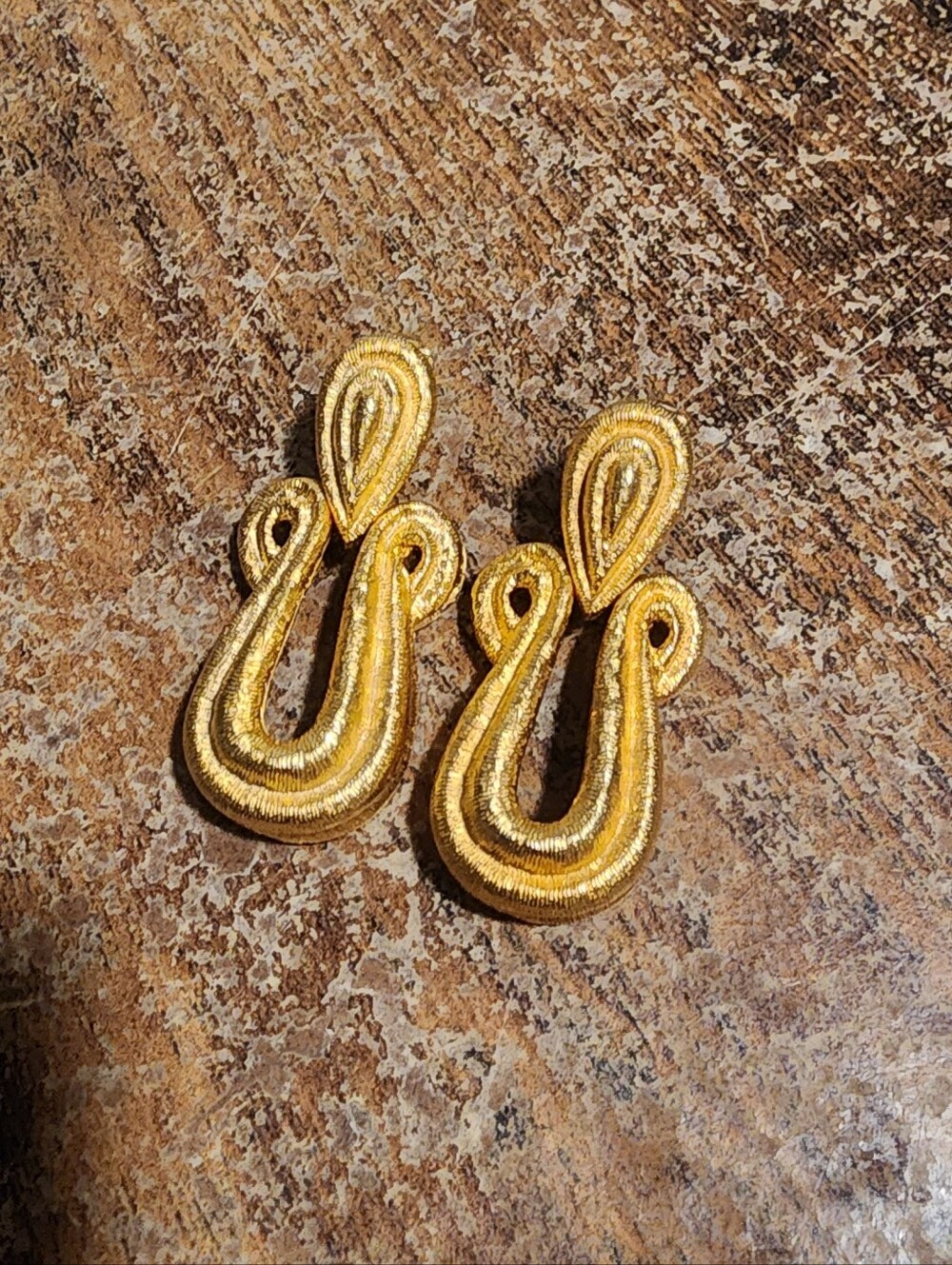 Vintage Givenchy Door Knocker Earrings Clip Ons